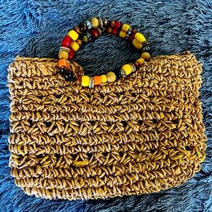 Straw/beaded Handbag